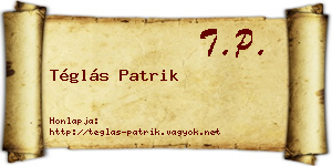 Téglás Patrik névjegykártya