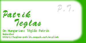 patrik teglas business card